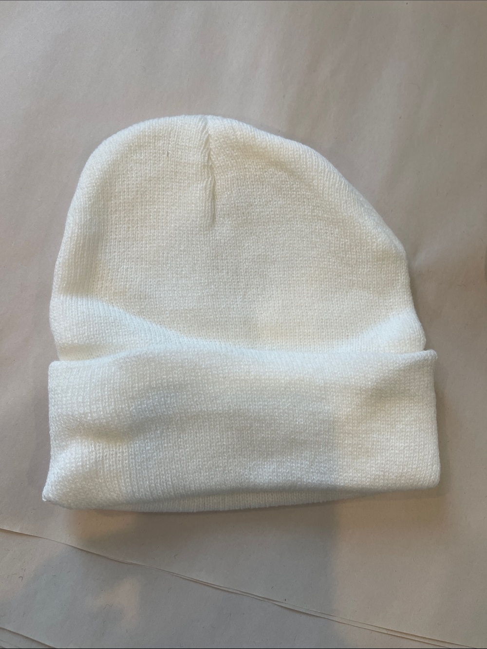 White Knit Beanie Hat - Cozy Winter Accessory